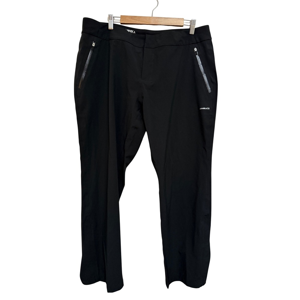 Annika Cutter & Buck Women Golf Pants XL Black WeatherTec Stretch Active Sporty